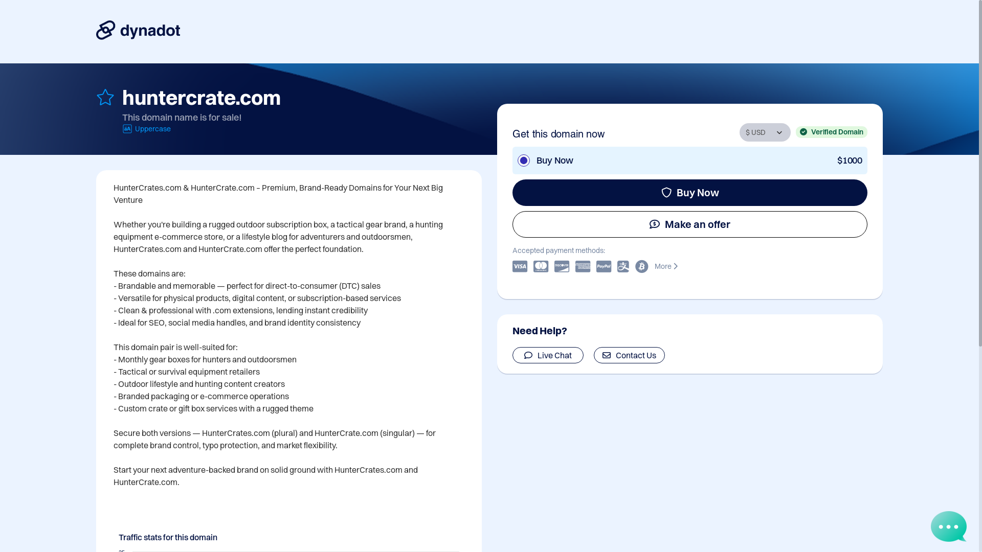 website screenshot of https://huntercrates.com/