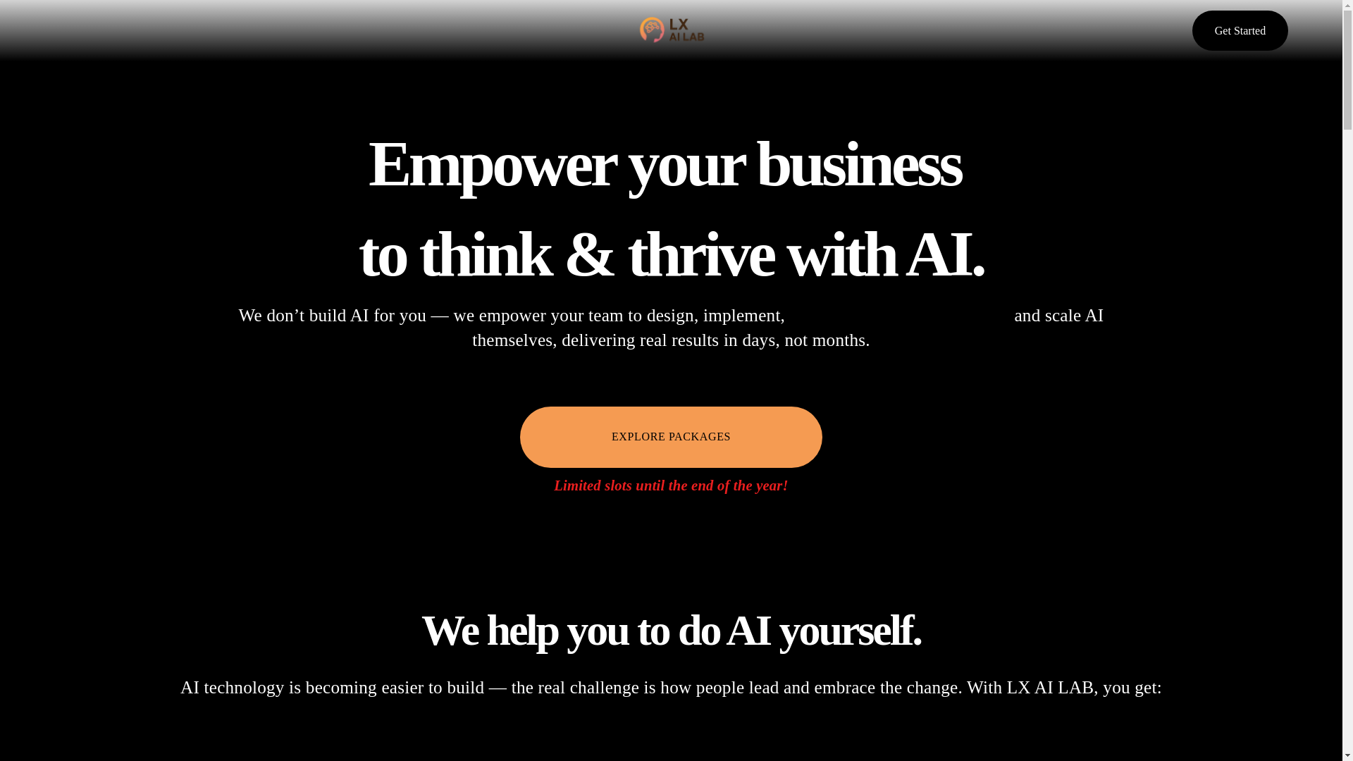 website screenshot of https://lxailab.com/