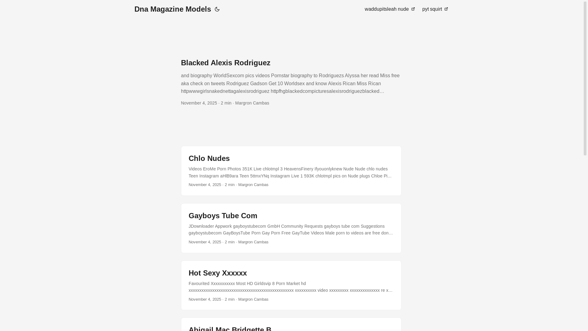 website screenshot of https://dna-magazine-models.pages.dev/