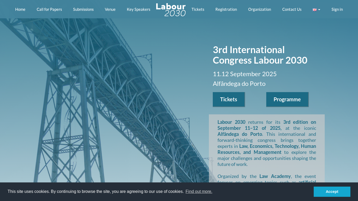 website screenshot of https://www.labour2030.eu/