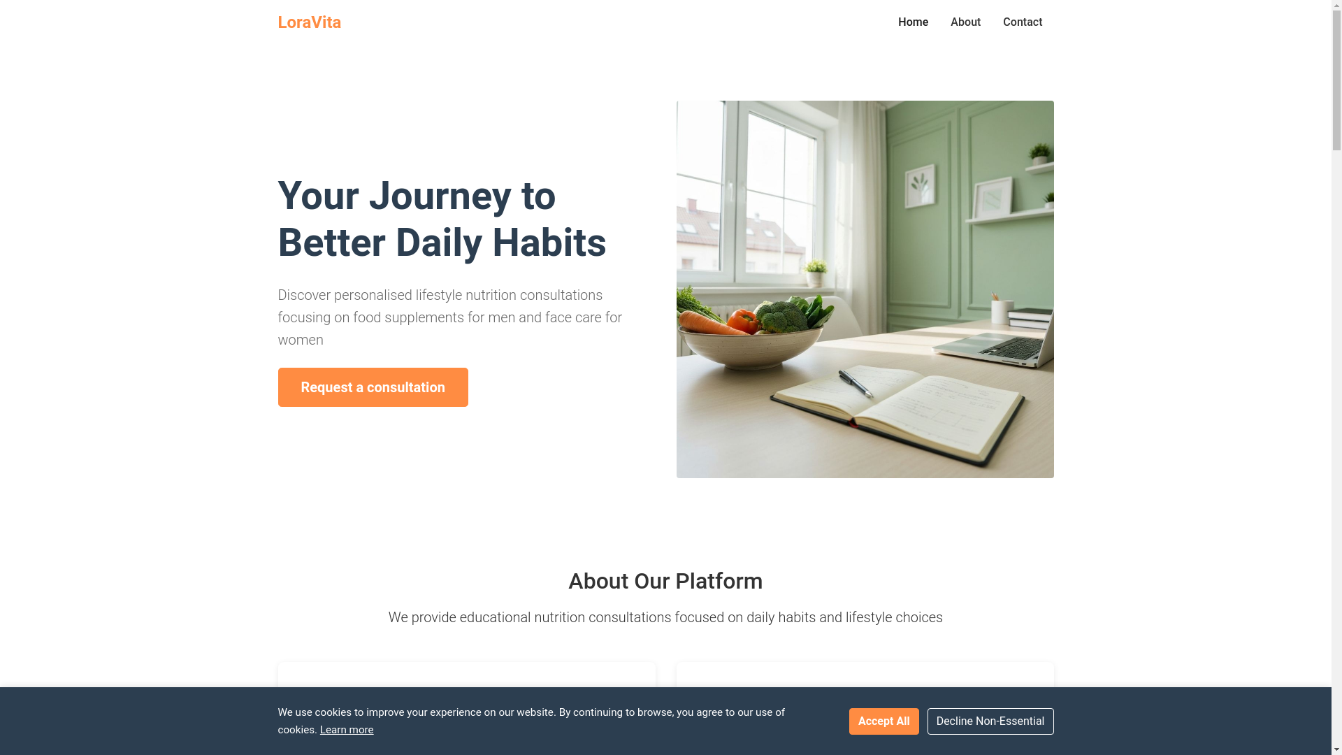 website screenshot of https://loravita.info/