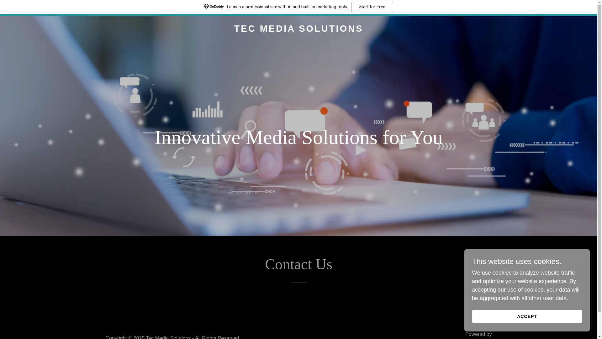 website screenshot of https://tecmediasolutions.co.za/
