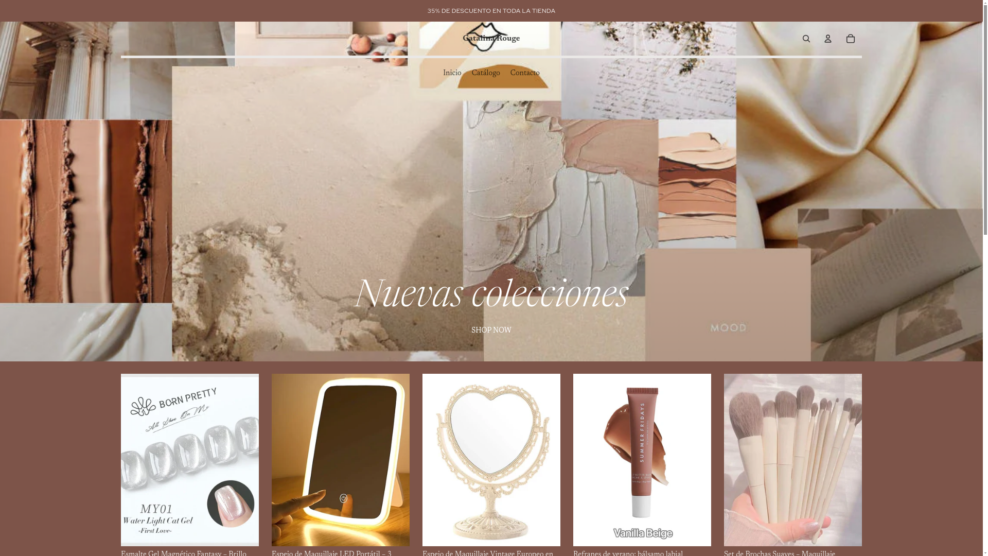 website screenshot of https://catalinarouge.store/
