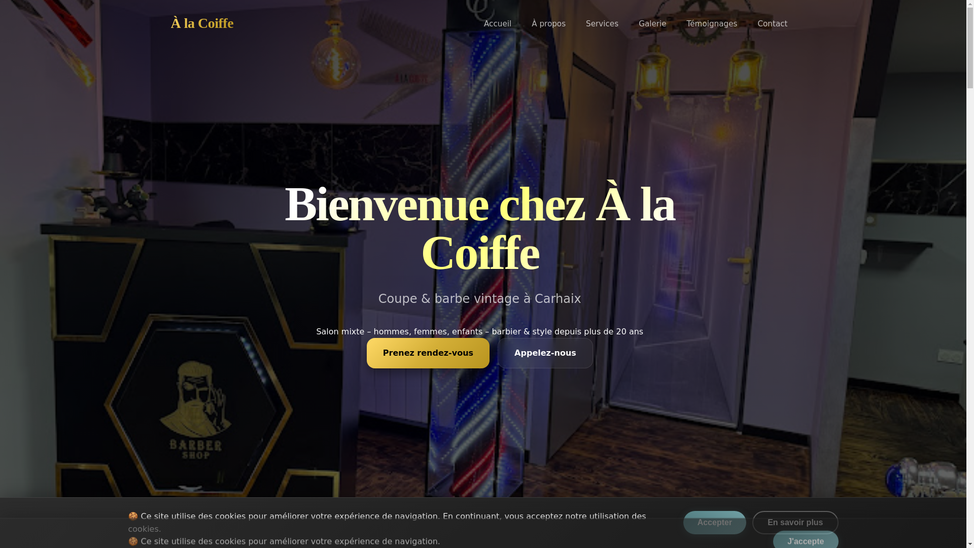 website screenshot of https://ala-coiffe.pages.dev/