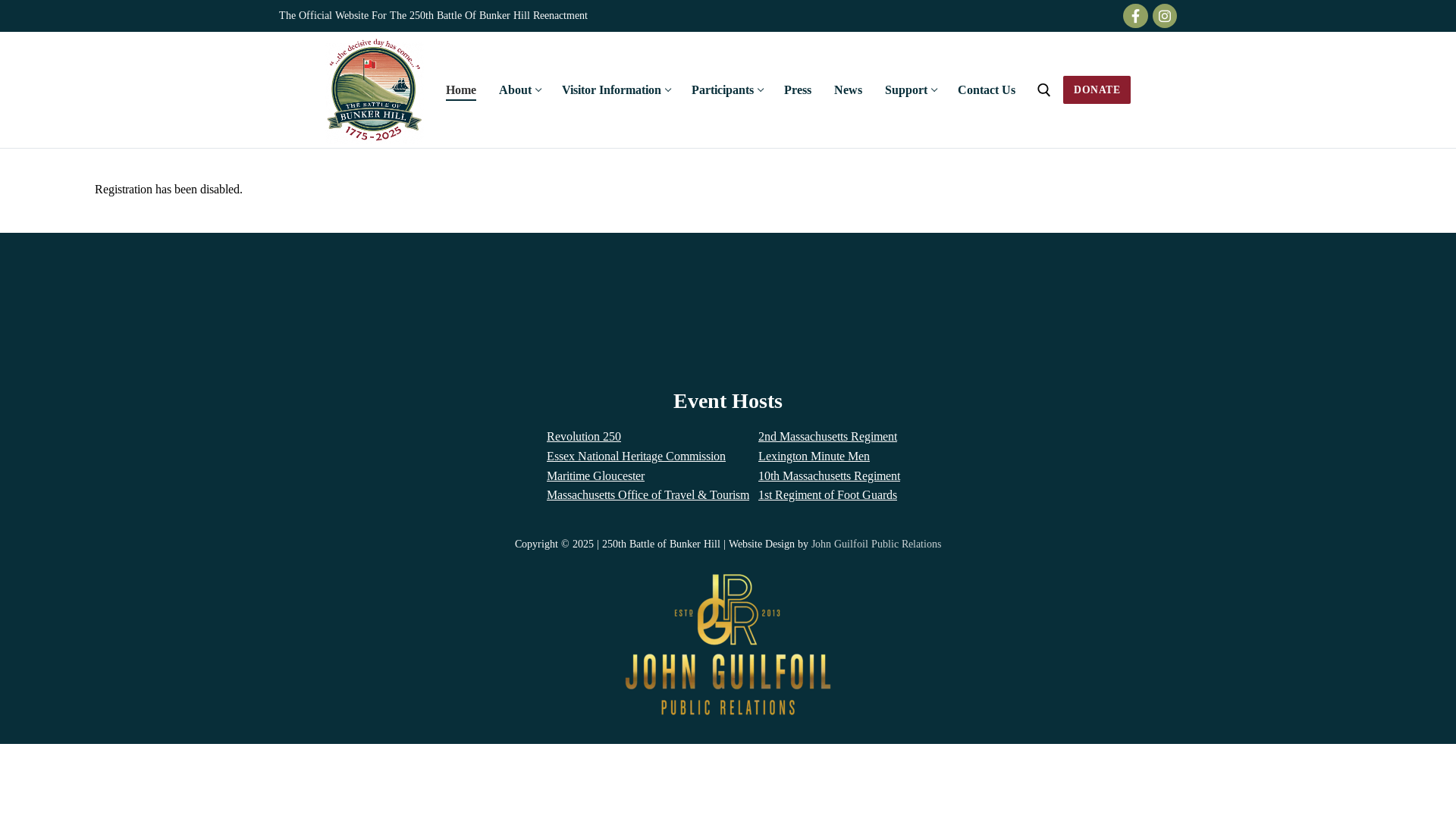website screenshot of https://battleofgloucester.com/