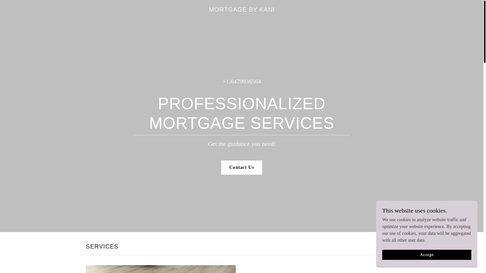website screenshot of https://mortgagebykani.com/