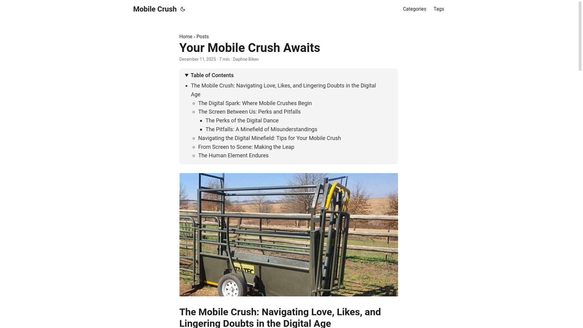 website screenshot of https://mobilecrush.pages.dev/