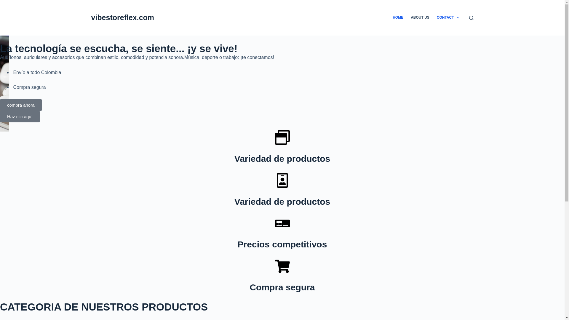 website screenshot of https://vibestoreflex.com/