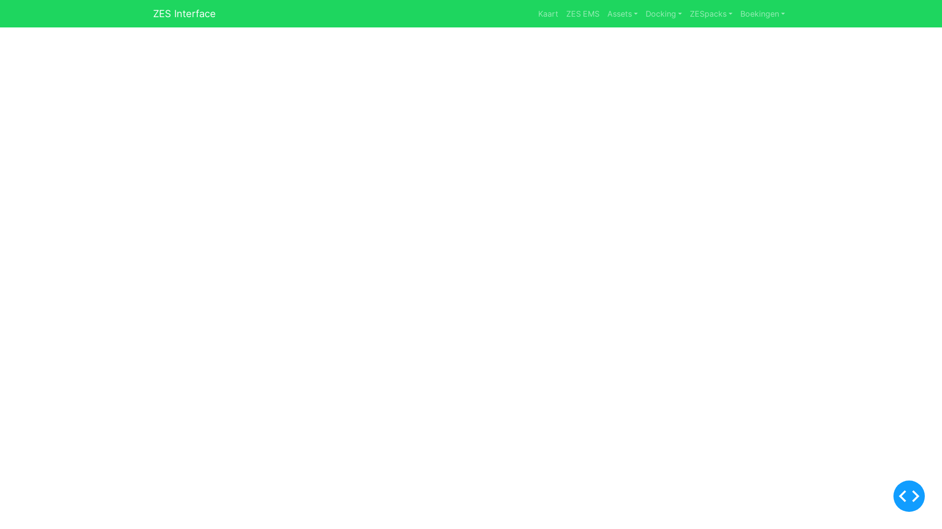 website screenshot of https://interface.zeroemissionservices.nl/