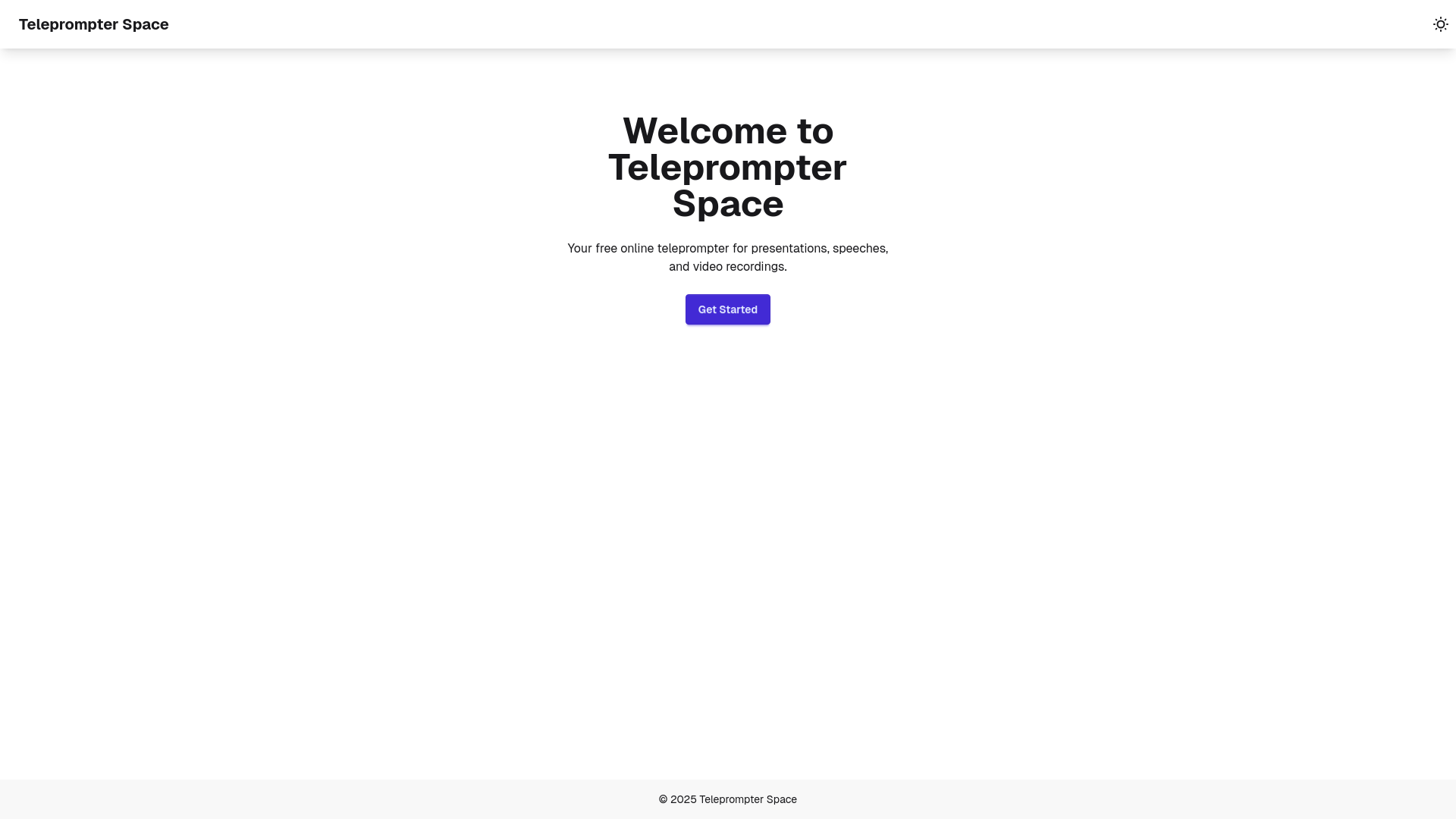 website screenshot of https://teleprompter-space.pages.dev/