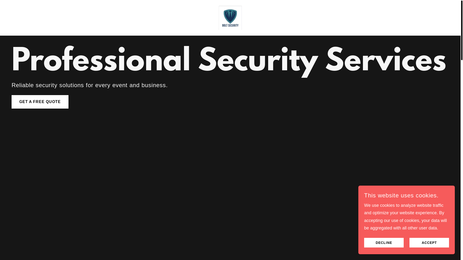 website screenshot of https://boltsecurity.uk/