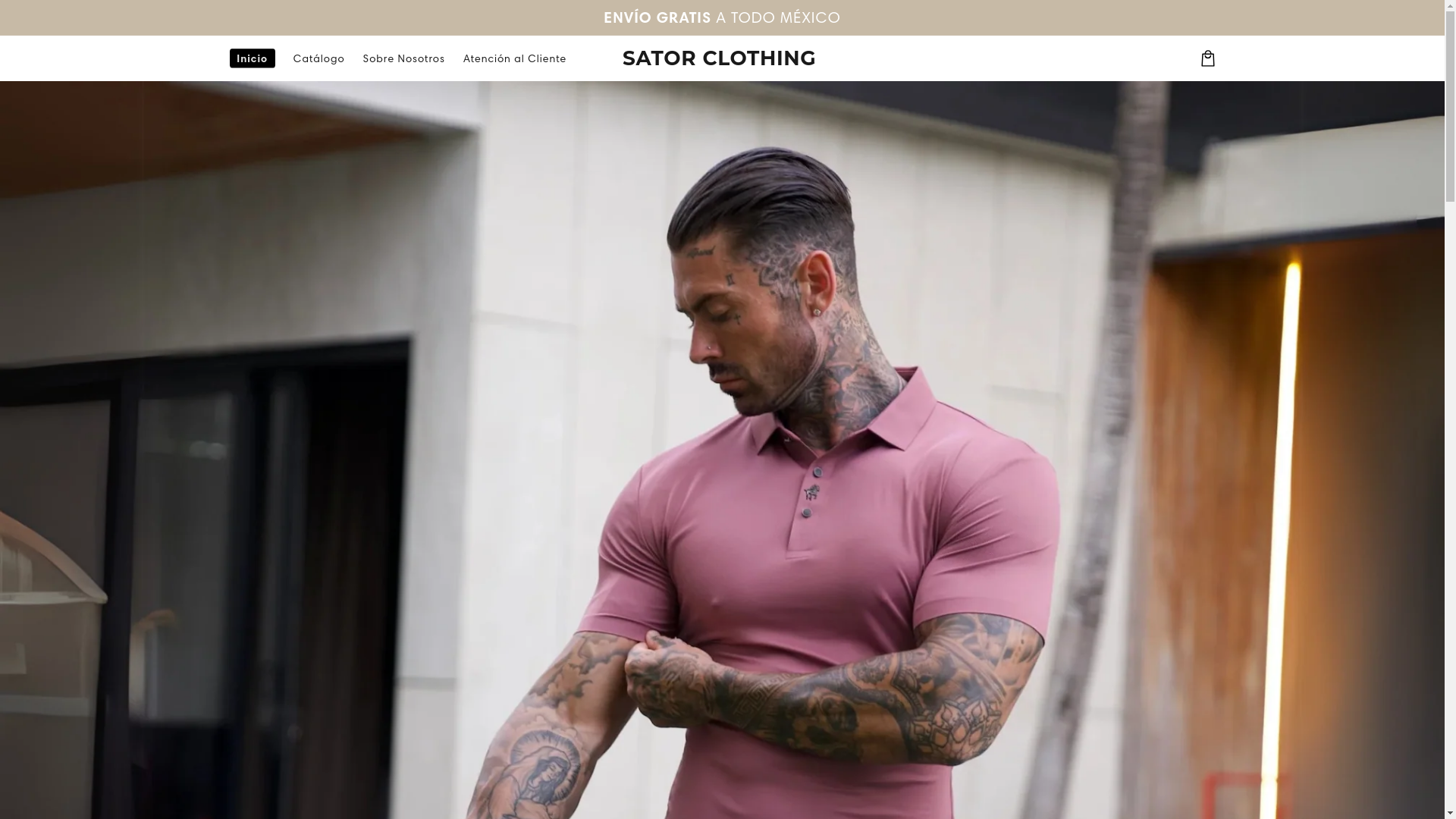 website screenshot of https://satorclothing.com/