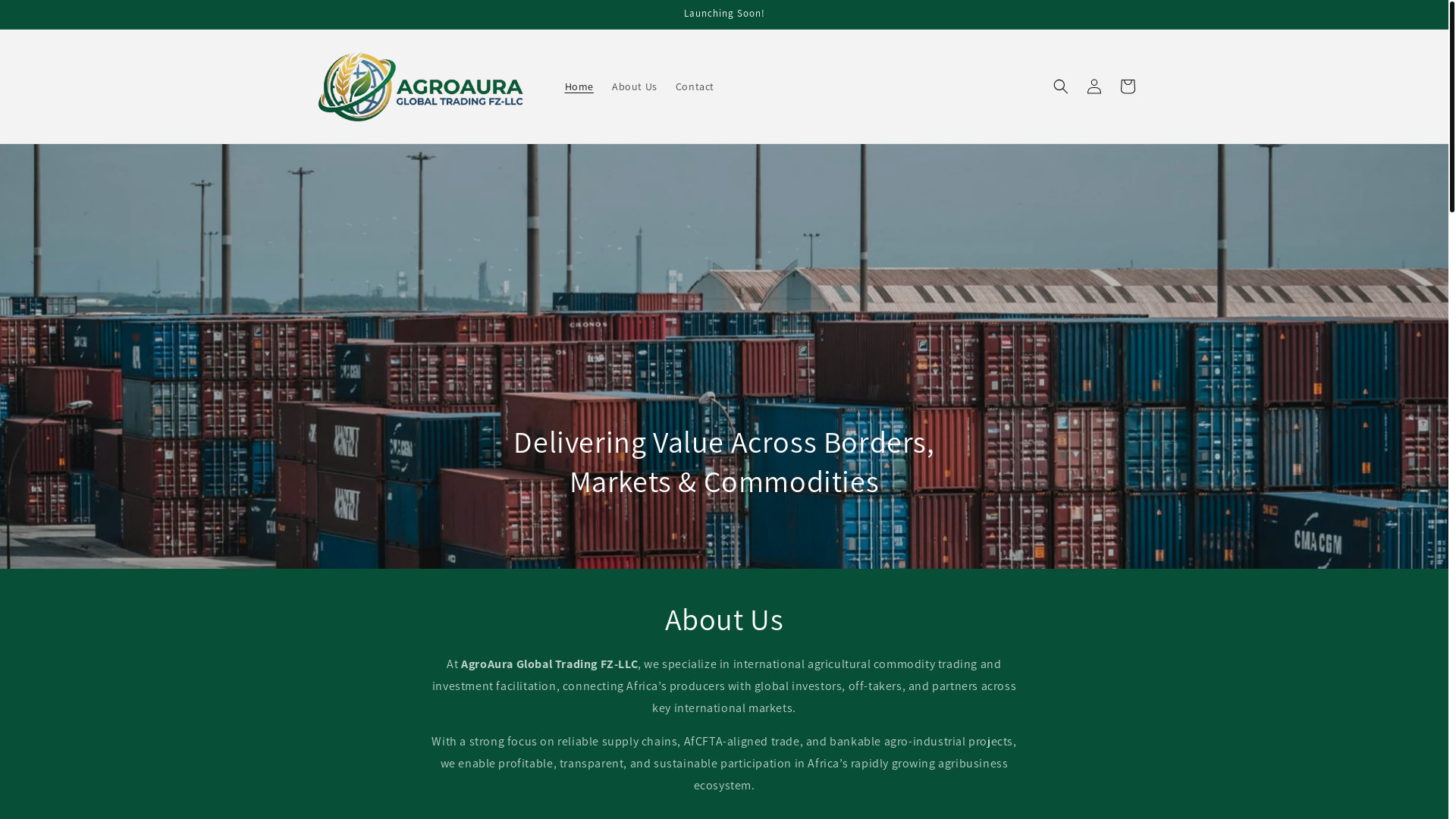 website screenshot of https://agroauraglobal.com/