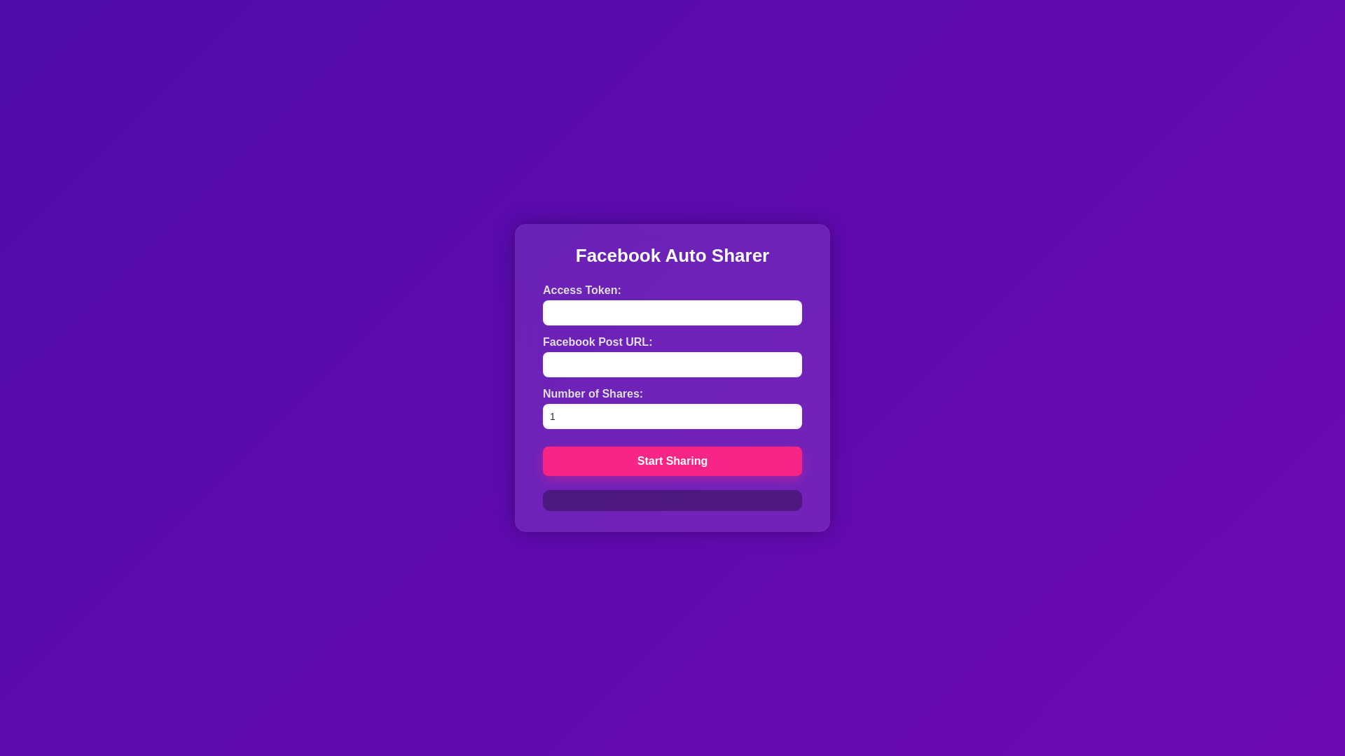 website screenshot of https://facebook-sharer.pages.dev/
