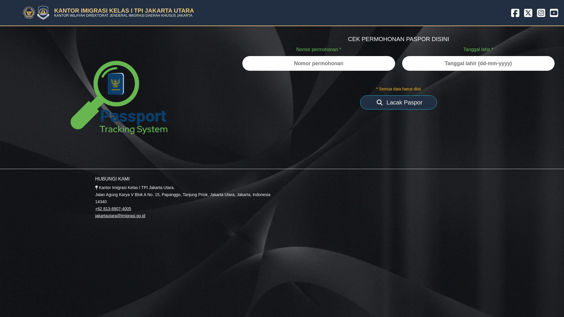 website screenshot of https://kanimjakartautara.info/