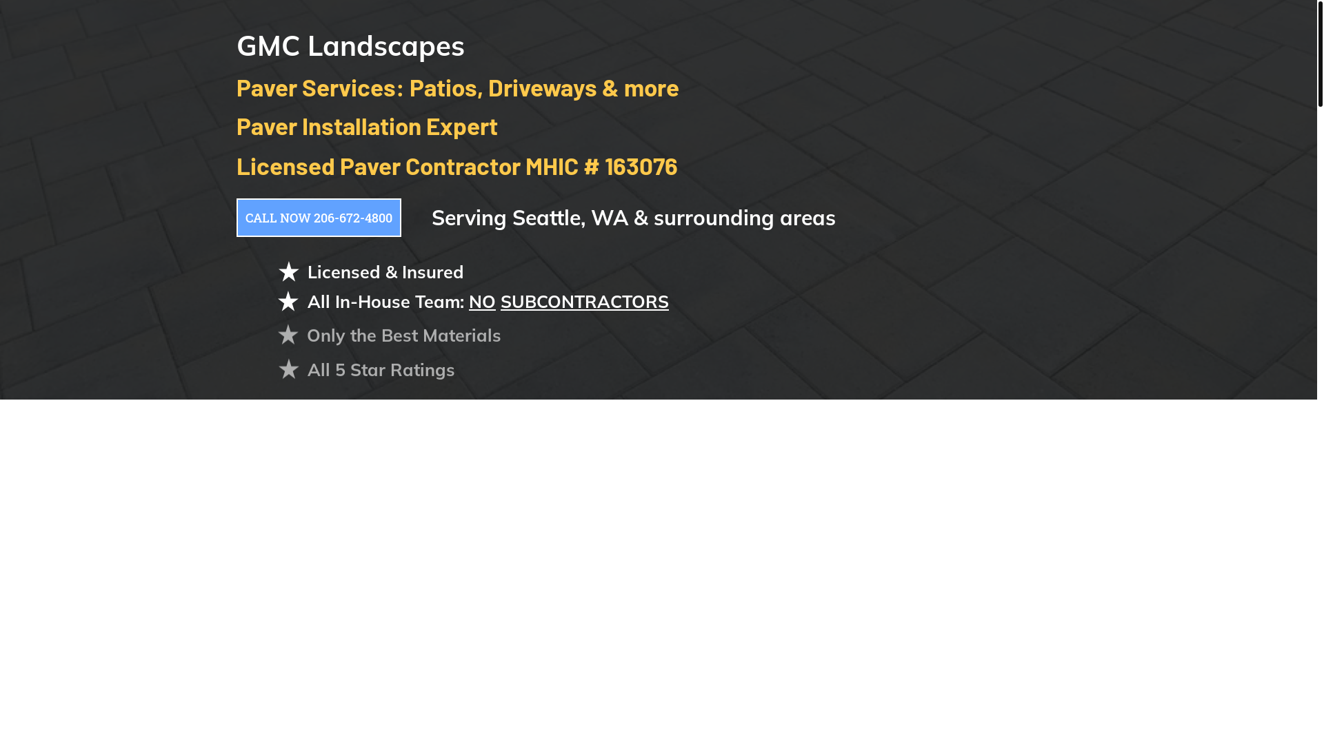 website screenshot of https://paverservicesseattlewa.com/