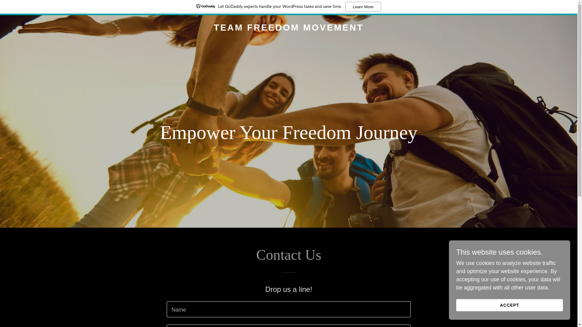 website screenshot of https://teamfreedommovement.com/