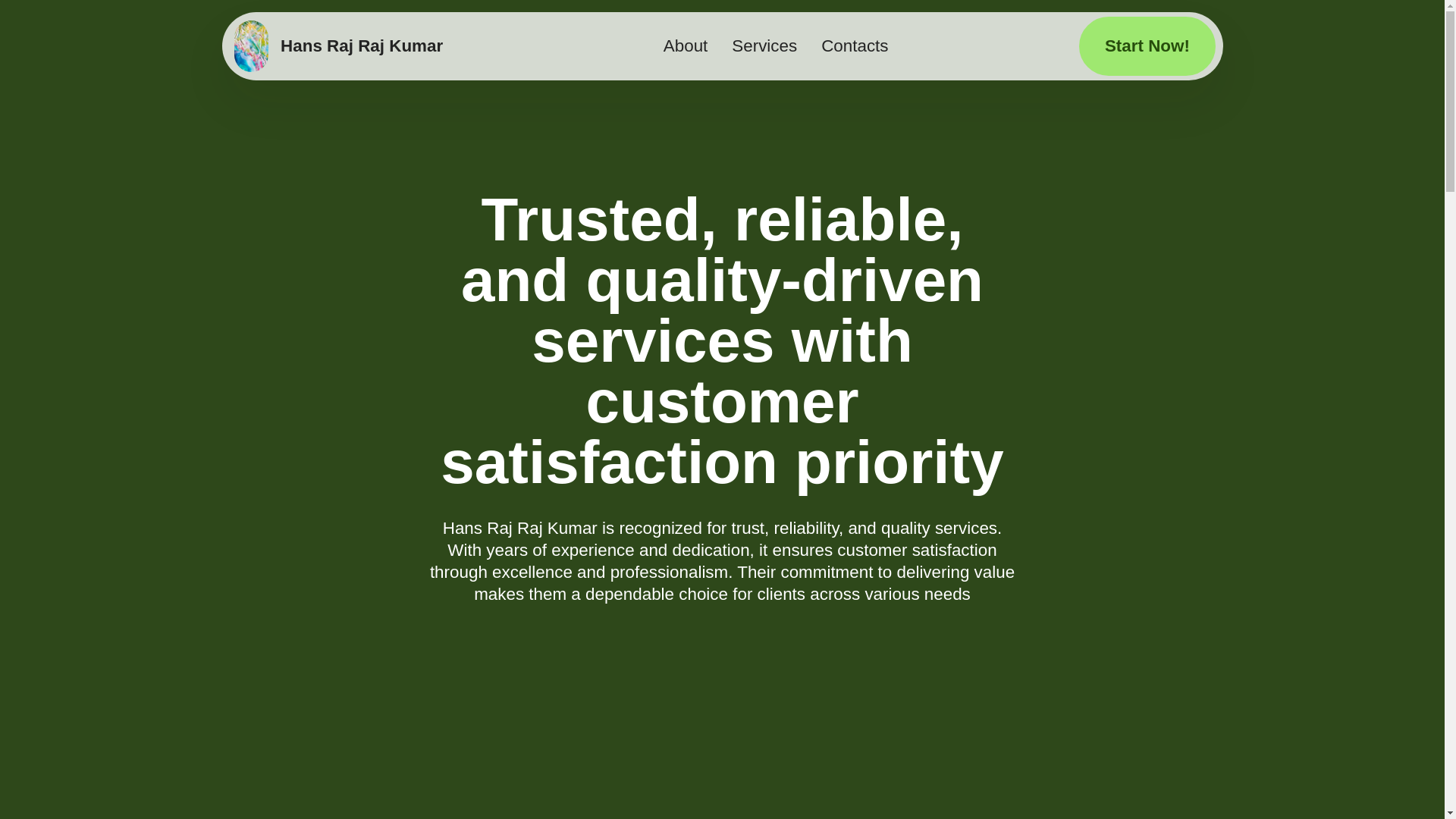 website screenshot of https://hnsraj.store/