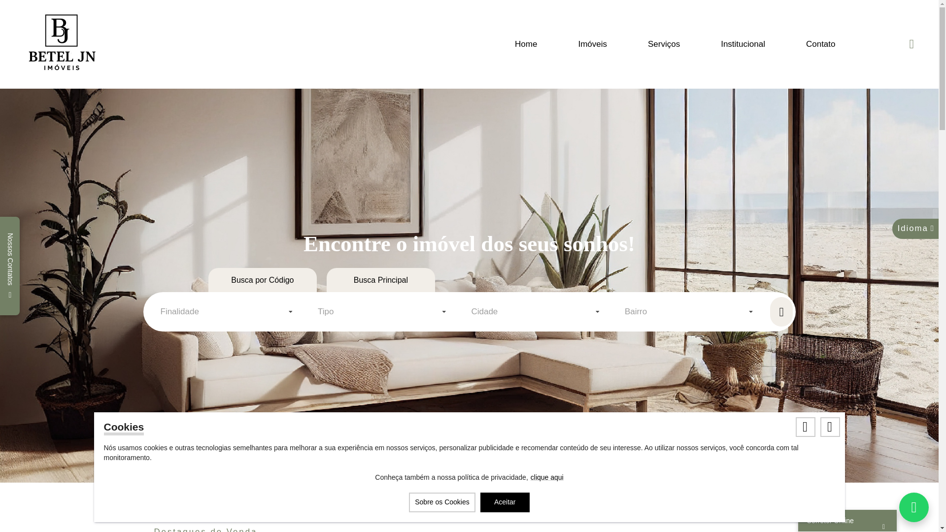 website screenshot of https://imoveisportosegurobetel.com.br/