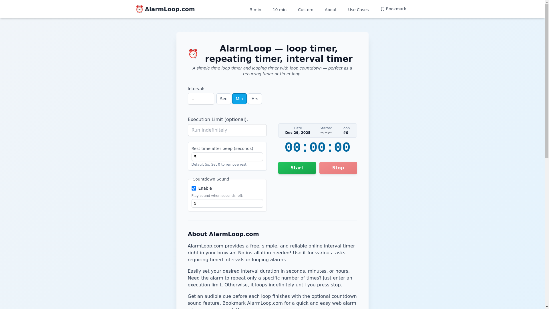 website screenshot of https://alarmloop.com/