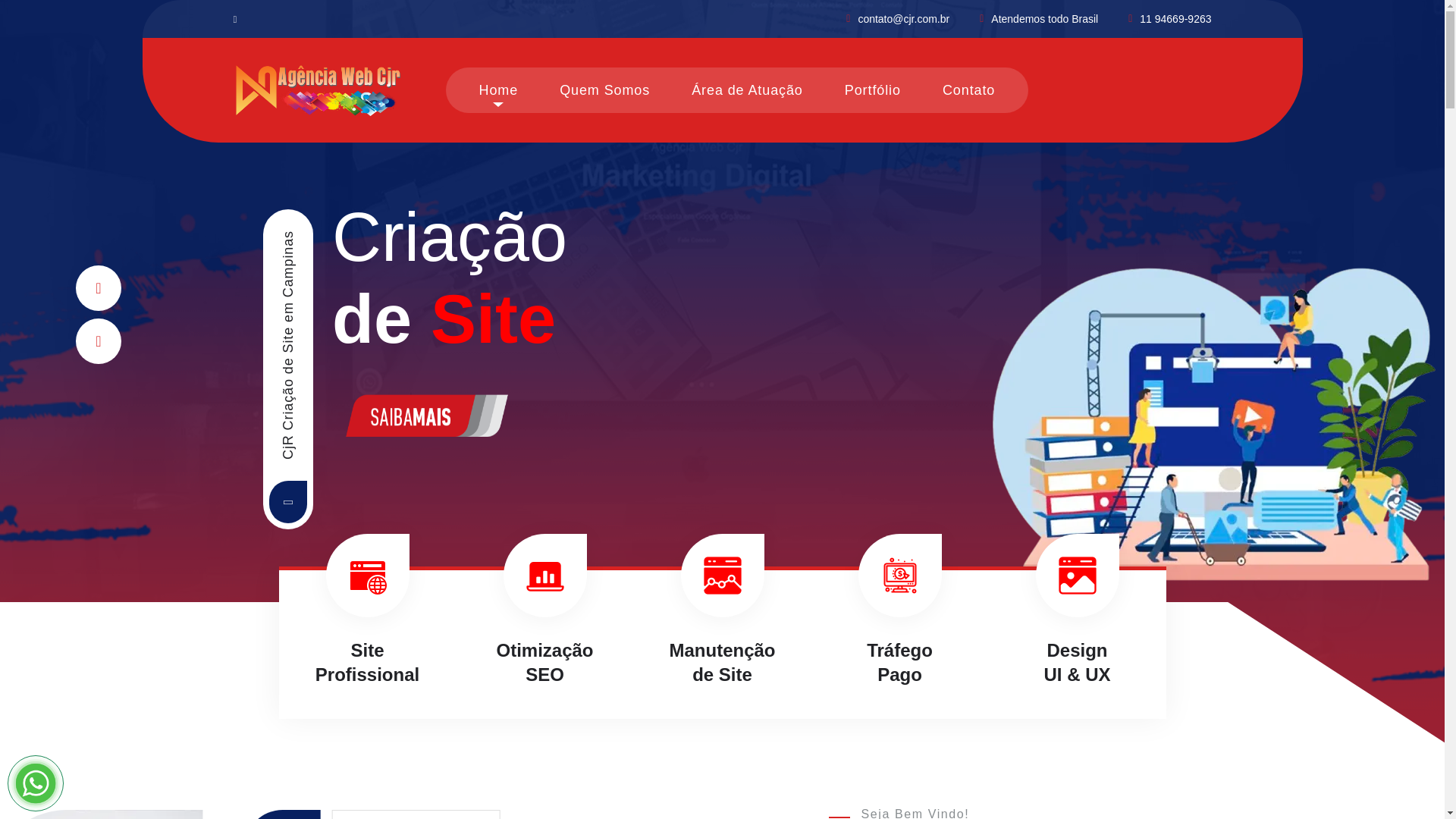 website screenshot of https://spcriacaodesiteemcampinas.com.br/