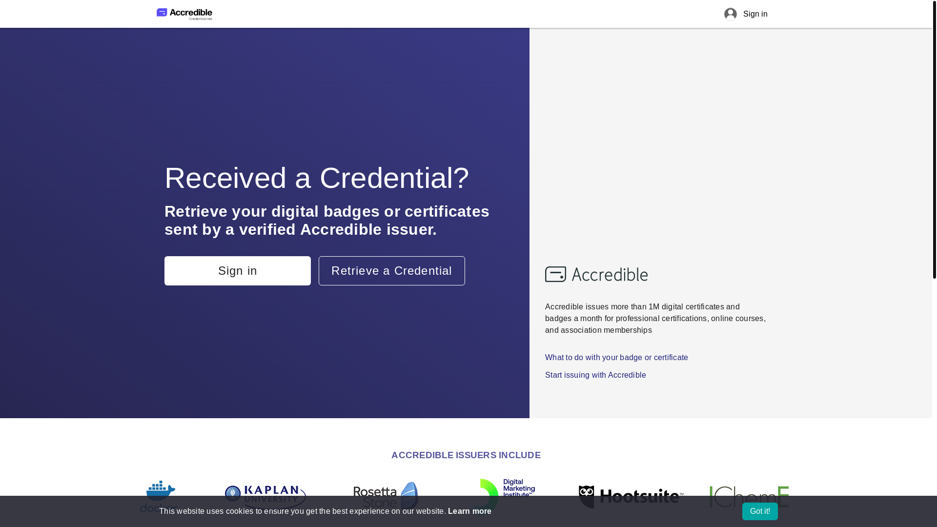 website screenshot of https://credential.net.co/