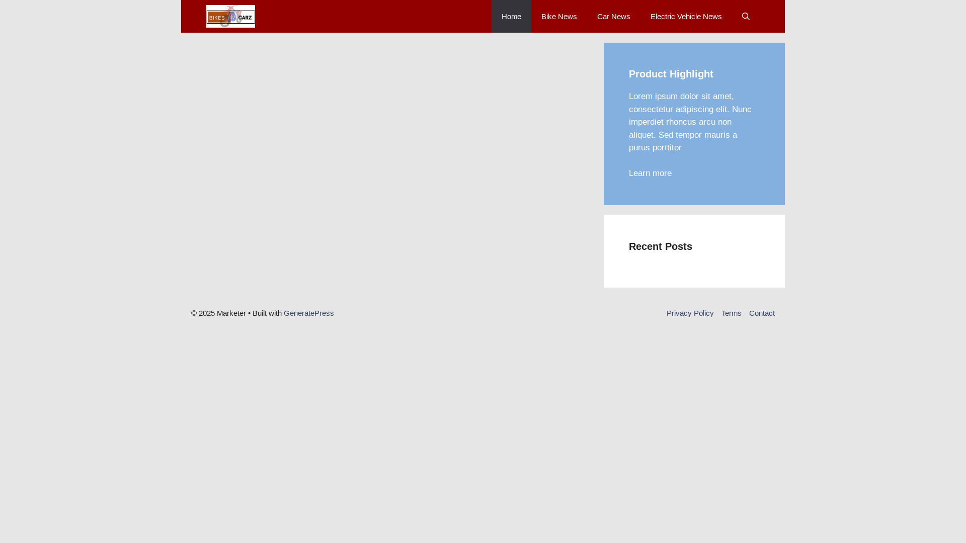 website screenshot of https://bikencarz.in/