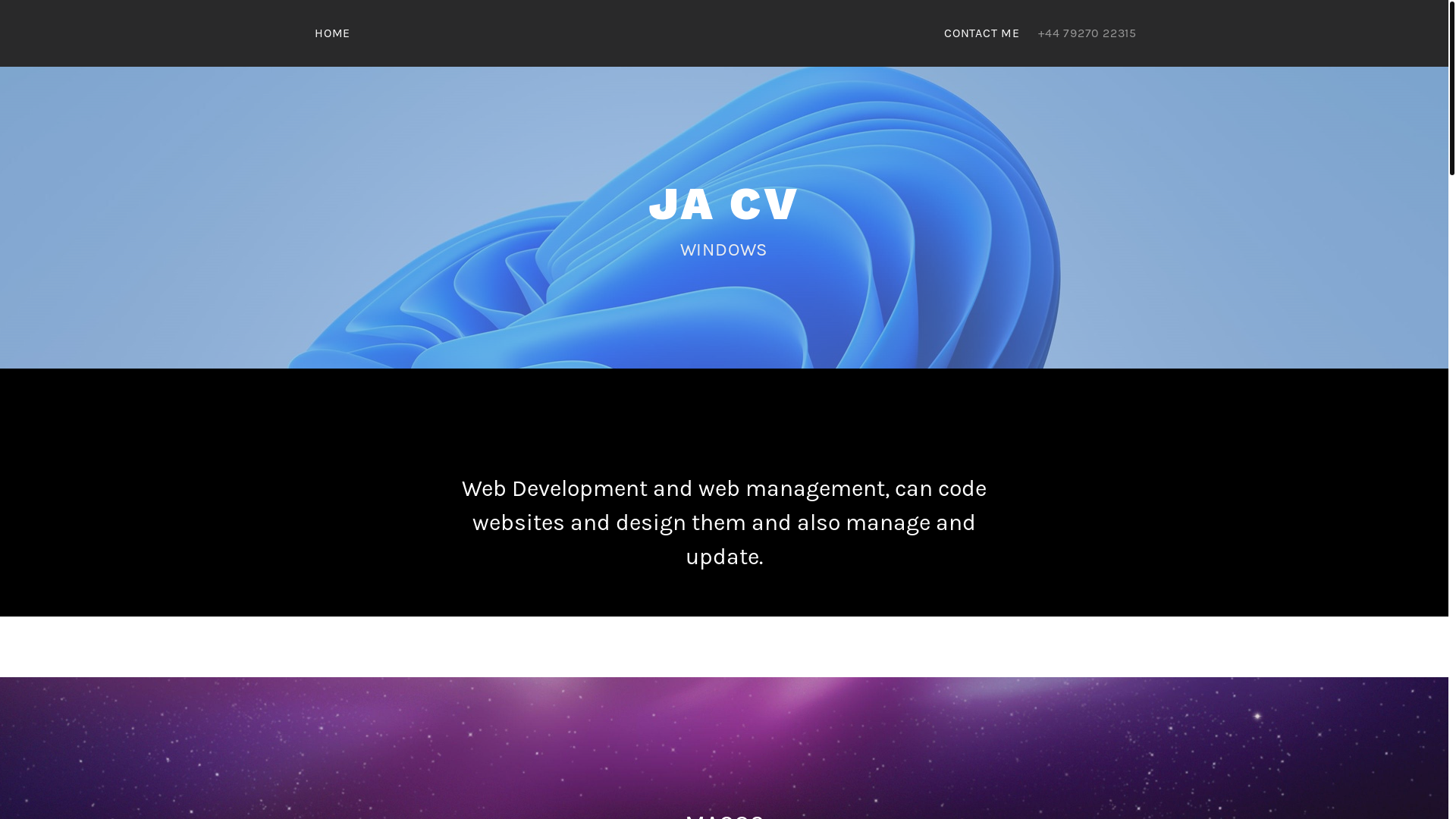 website screenshot of https://jacv.blog/