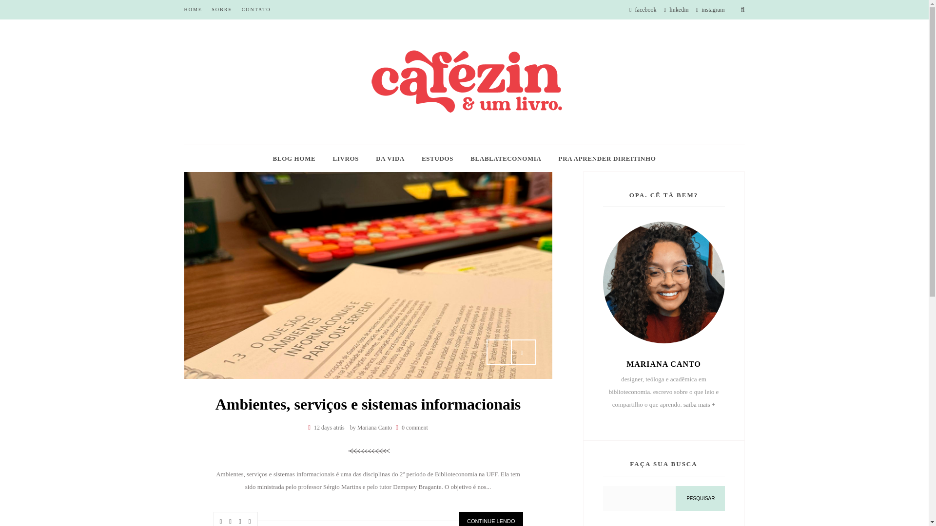 website screenshot of https://cafezineumlivro.com/