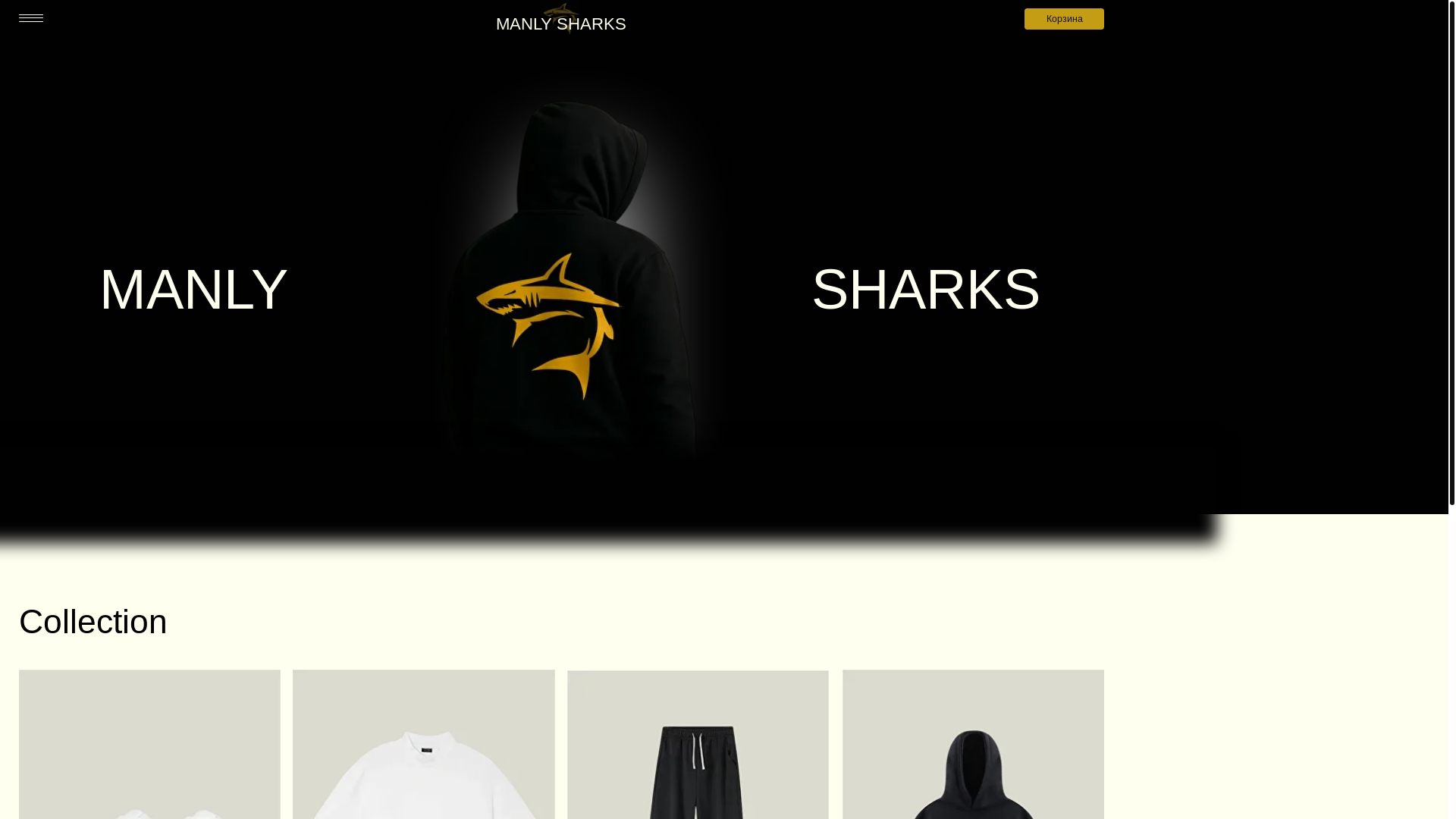 website screenshot of https://manlysharks.ru/