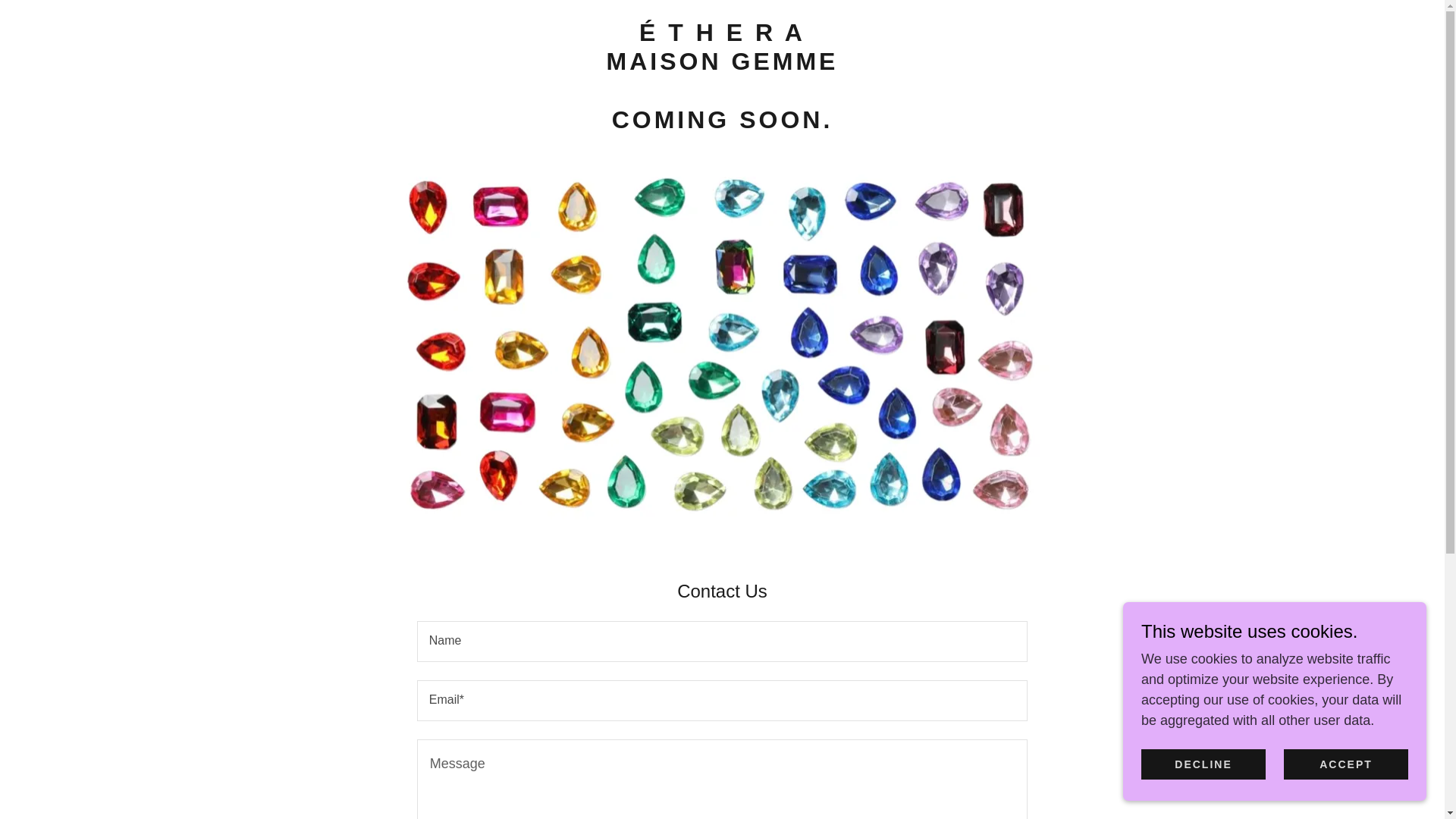 website screenshot of https://etheramaisongemme.com/