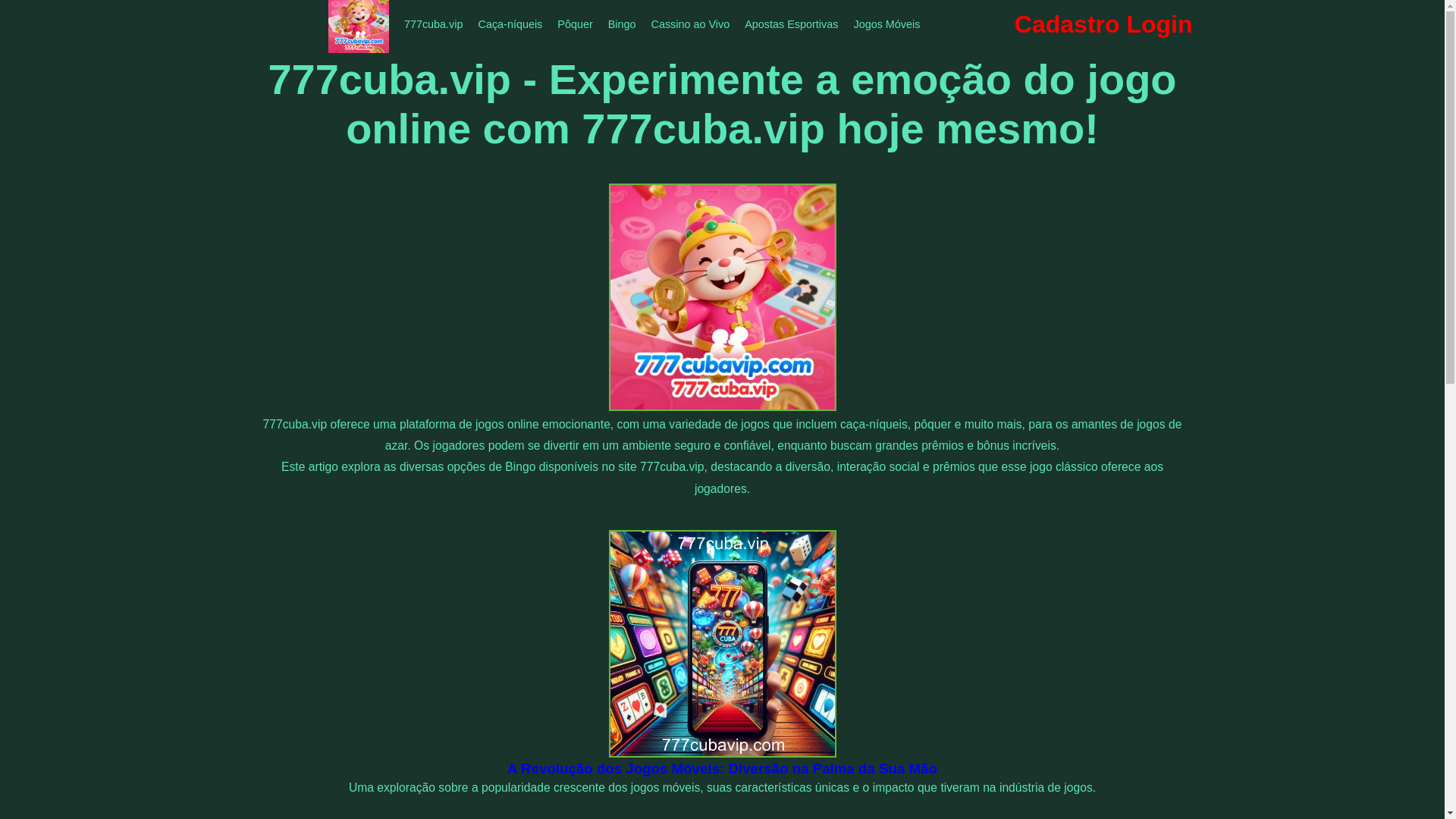 website screenshot of https://777cubavip.com/