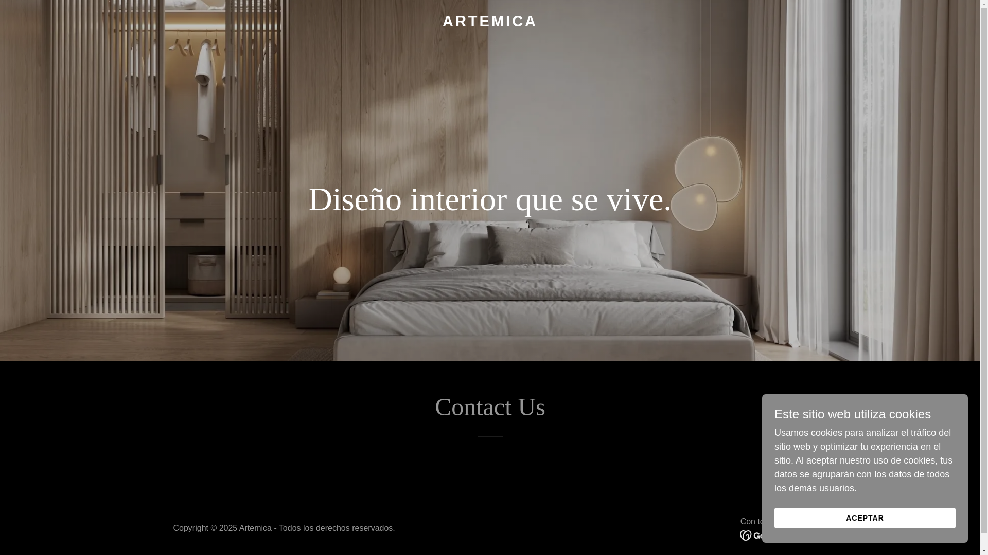 website screenshot of https://artemica.mx/