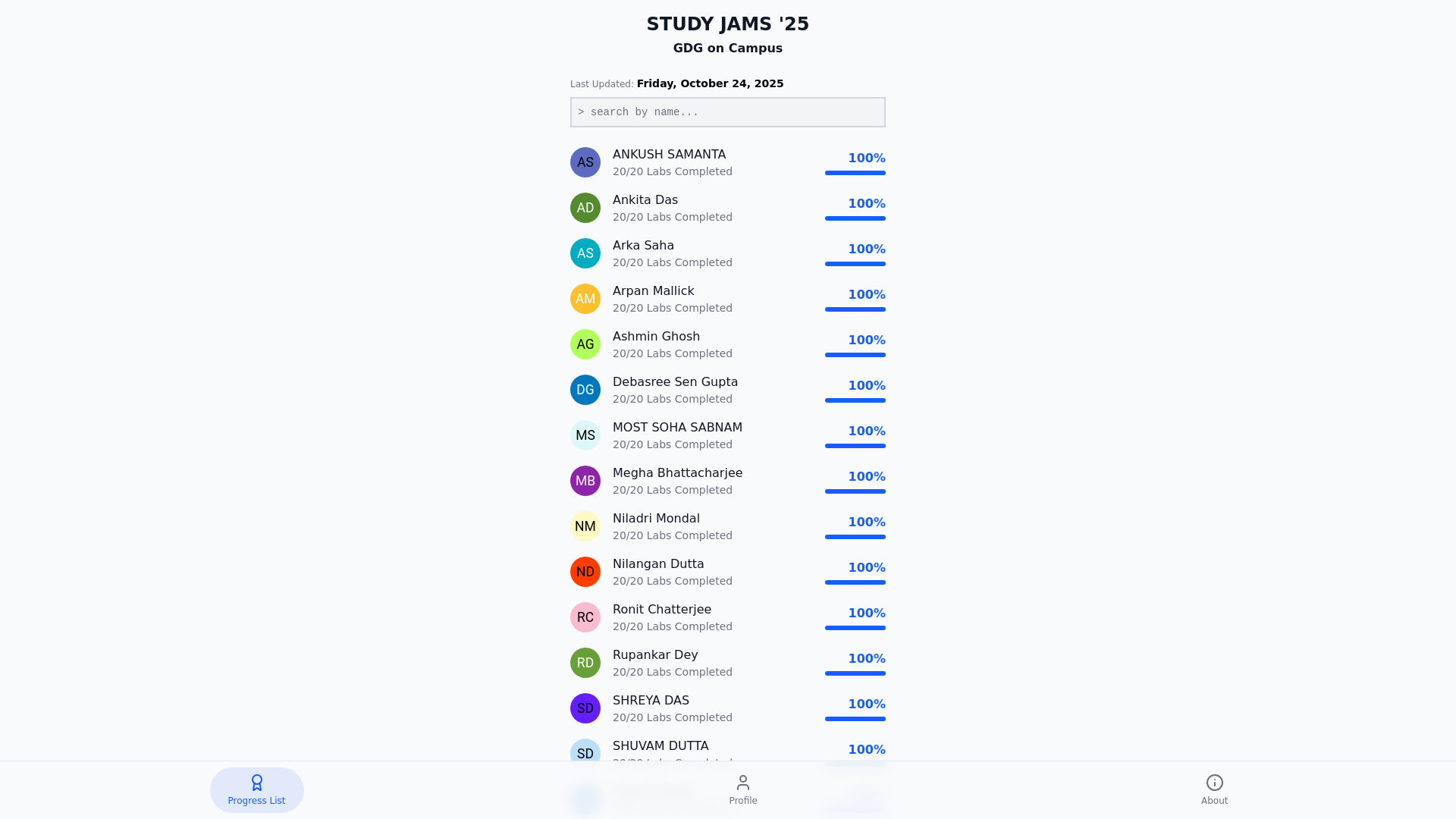 website screenshot of https://study-jams-25.pages.dev/