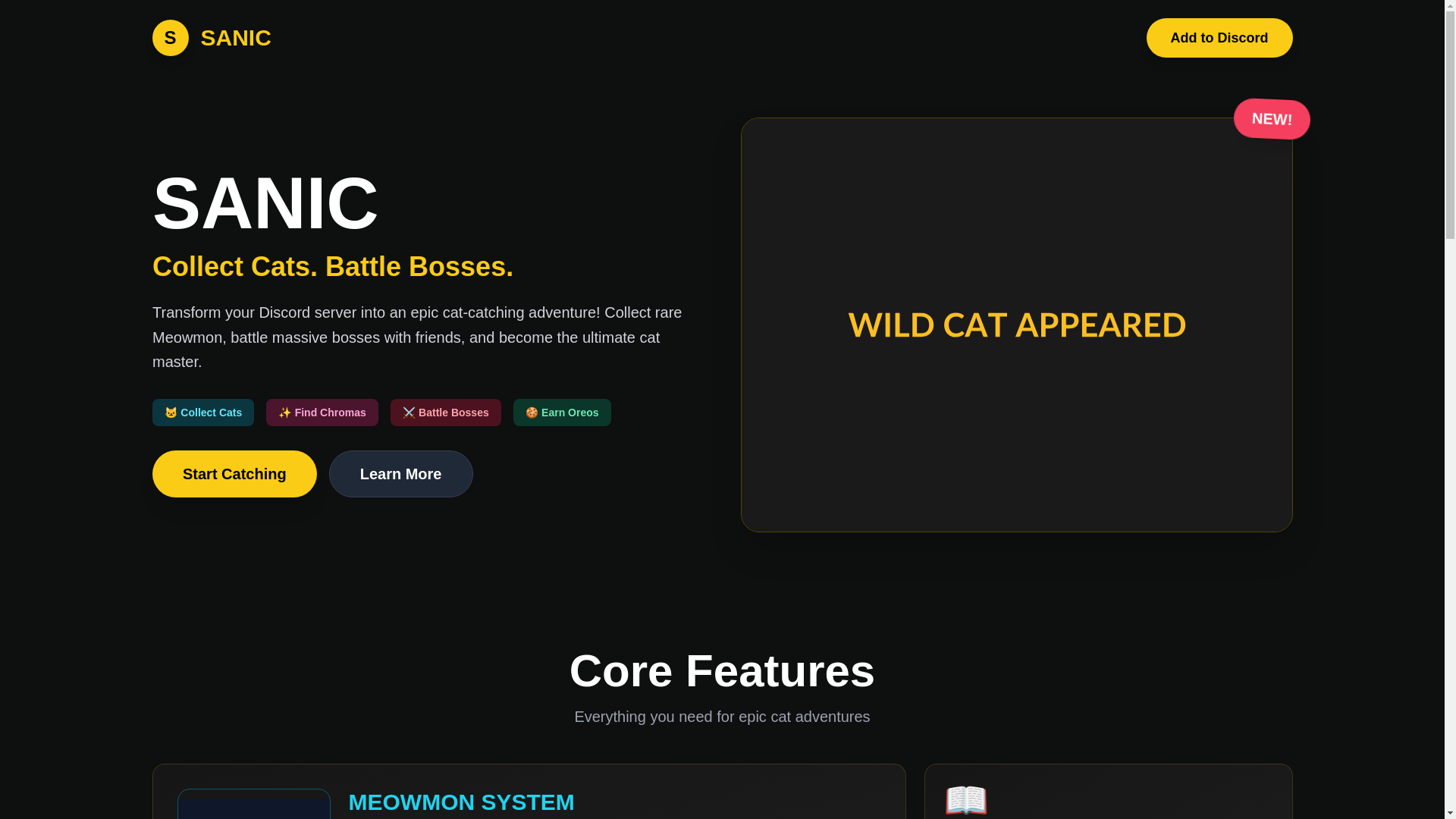 website screenshot of https://sanicbot.pages.dev/