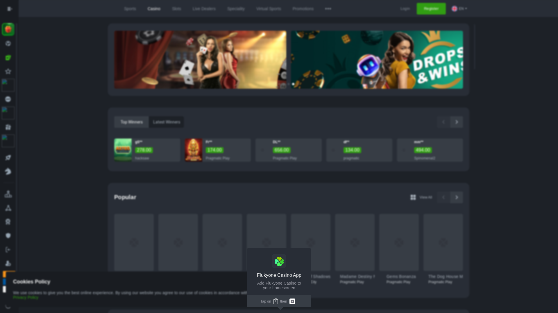 website screenshot of https://casinobahsine68.com/