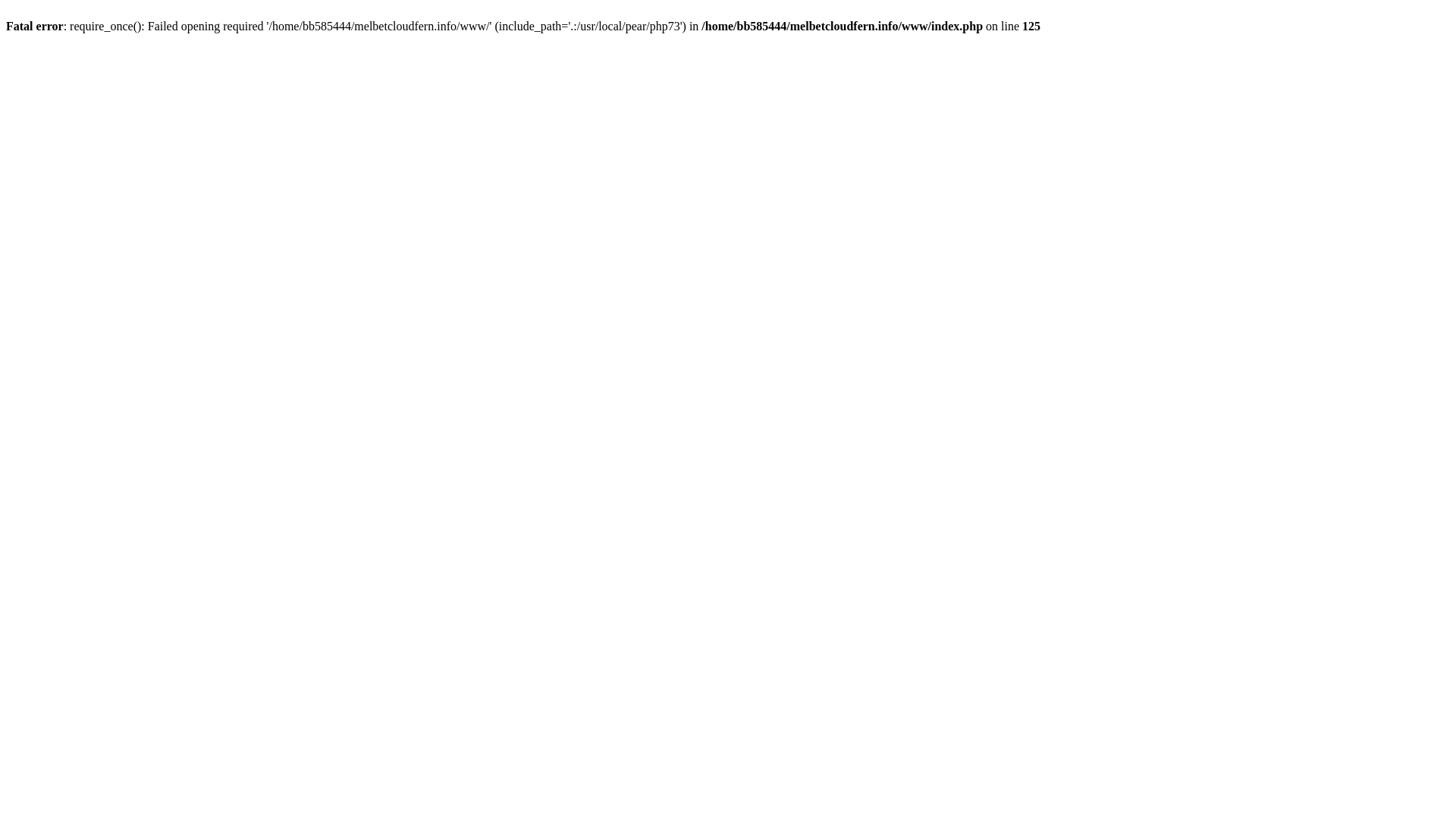 website screenshot of https://melbetcloudfern.info/