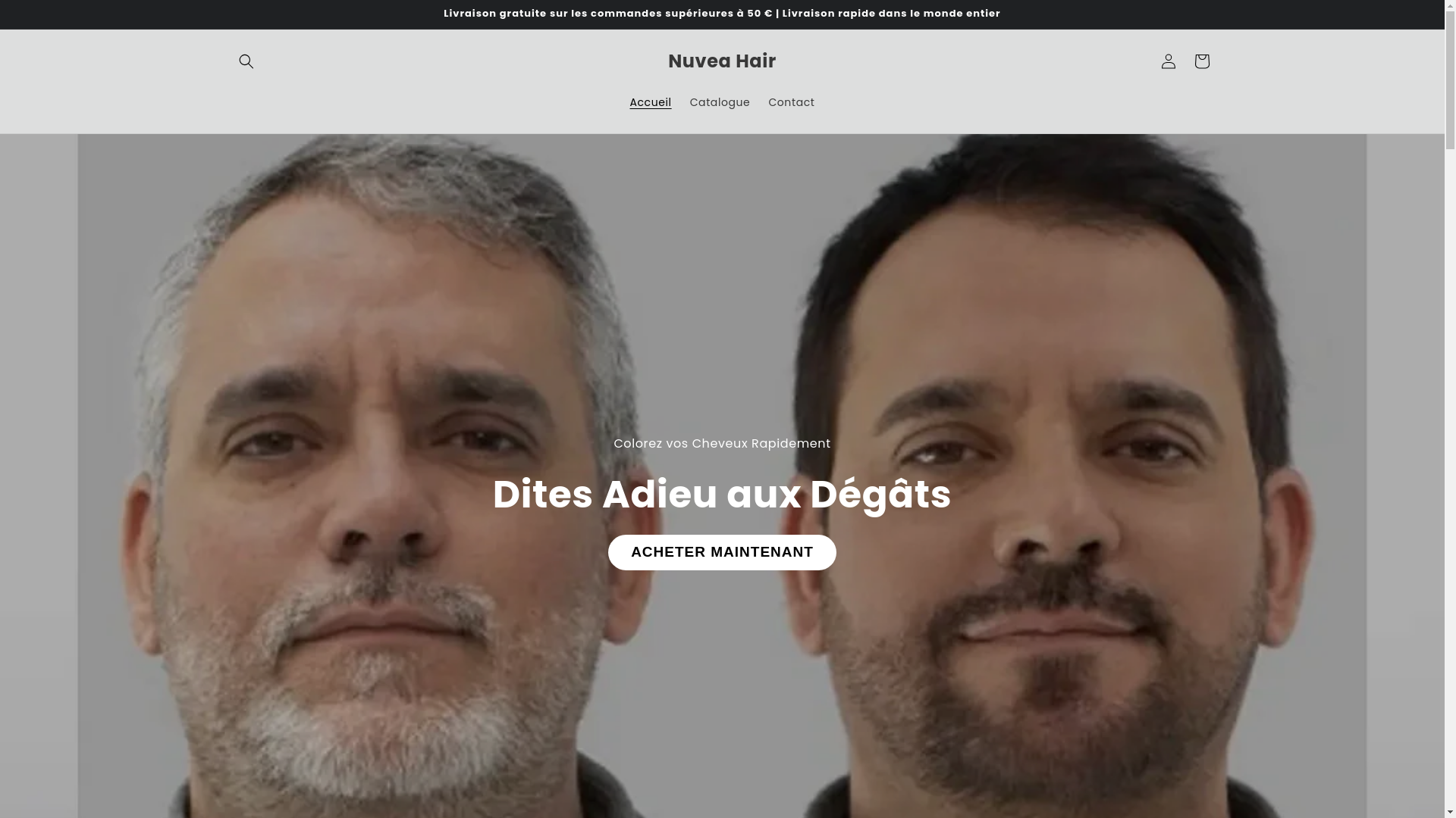 website screenshot of https://nuveahair.fr/