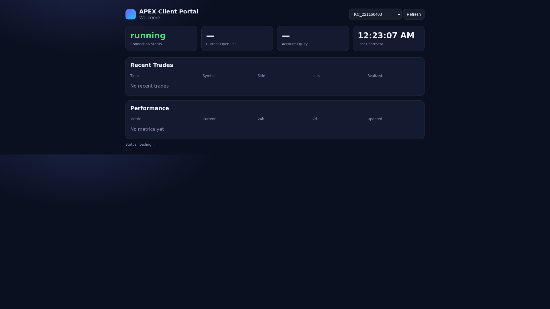 website screenshot of https://apexclient.pages.dev/