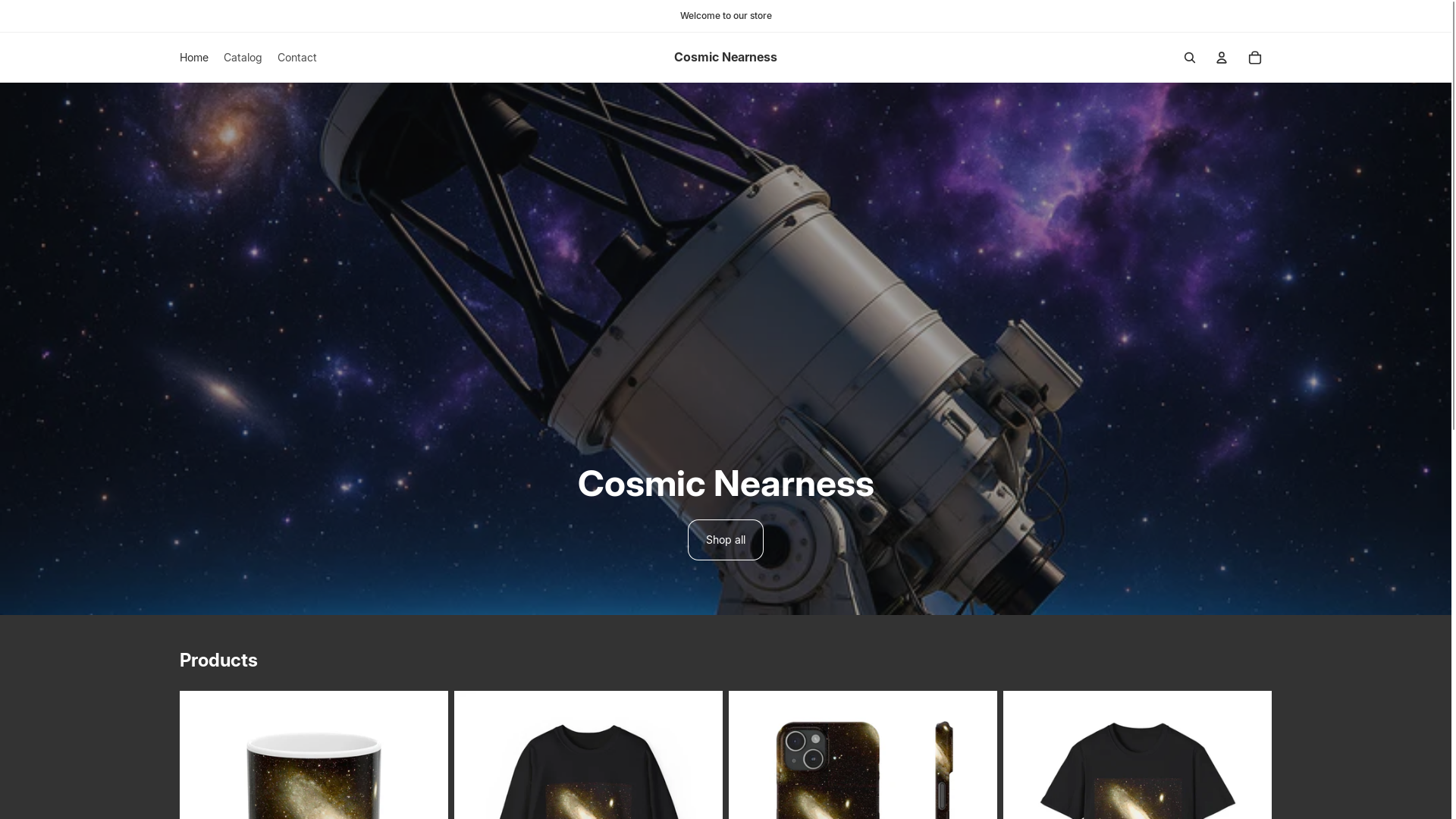 website screenshot of https://cosmicnearness.com/