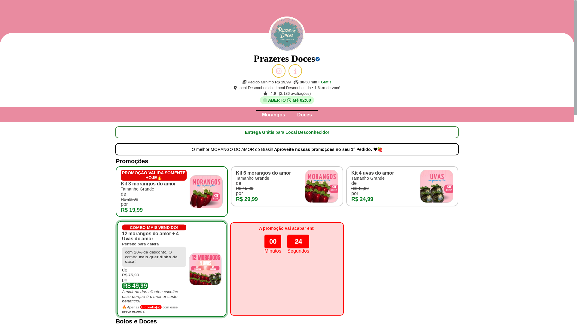 website screenshot of https://prazeres-doces-melhormorangodo-amor.pages.dev/