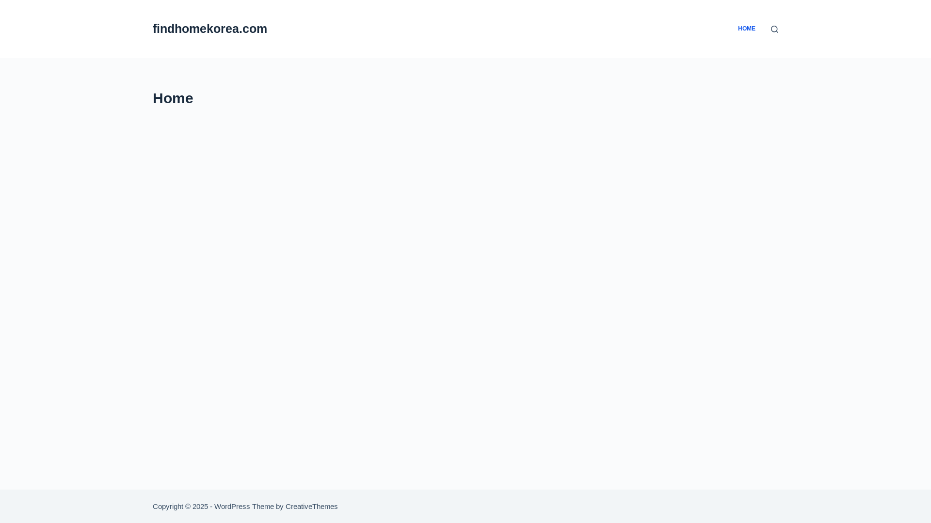 website screenshot of https://findhomekorea.com/