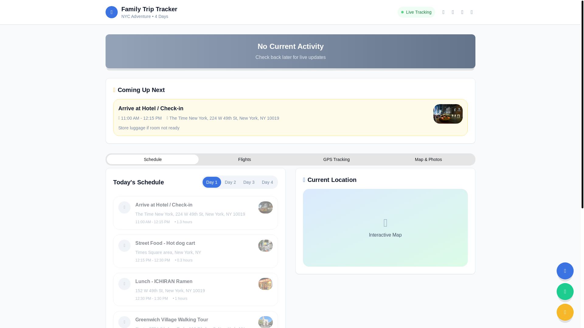 website screenshot of https://triptrackernyc.app/