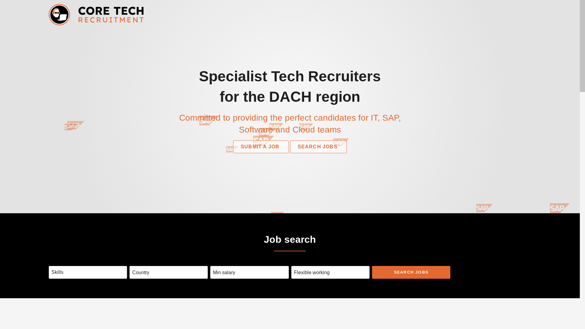 website screenshot of https://recruitcoretechzone.com/