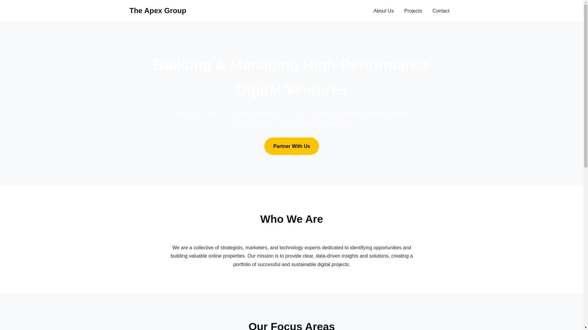 website screenshot of https://theapexgroup.online/