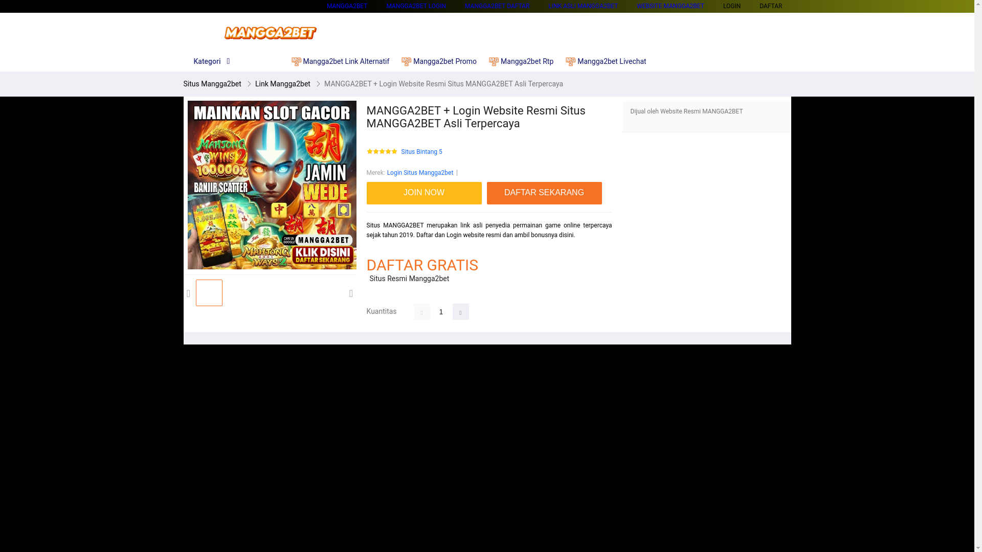 website screenshot of https://mangga2betasli.id/