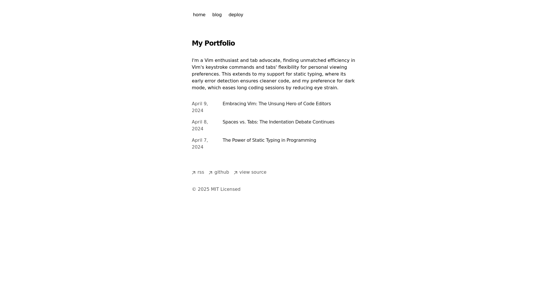 website screenshot of https://samuelglasscock.dev/