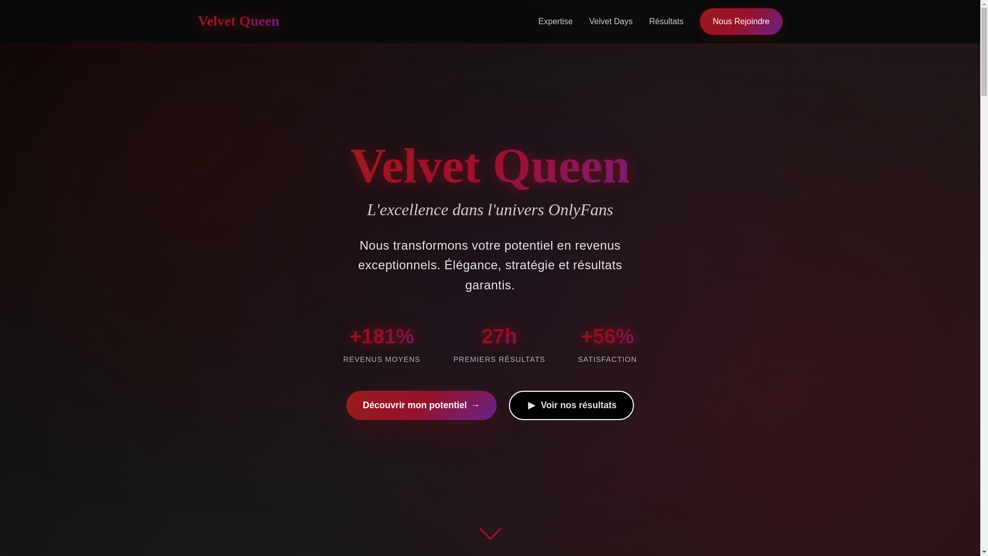 website screenshot of https://velvetqueens.pages.dev/
