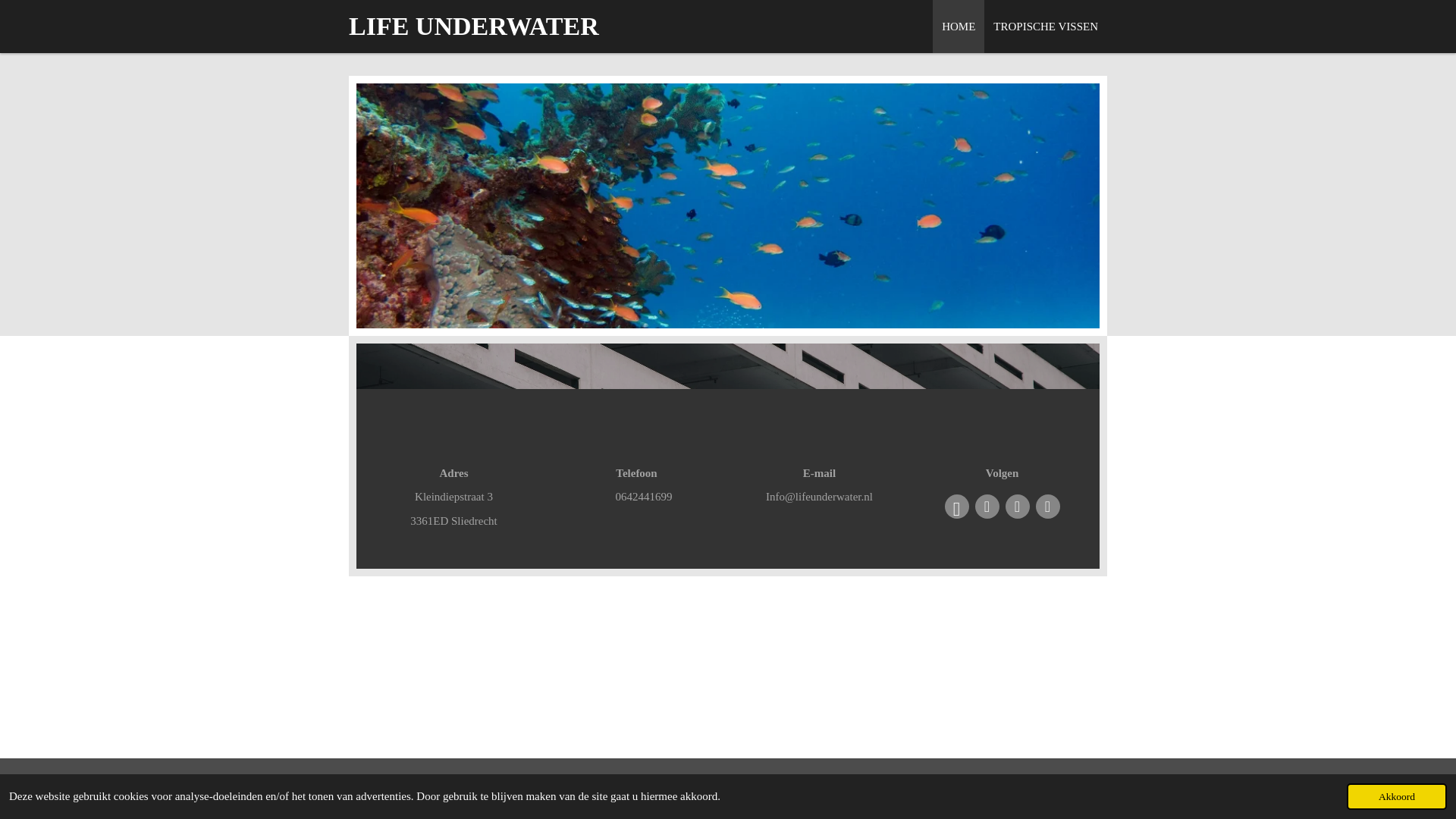 website screenshot of https://lifeunderwater.nl/