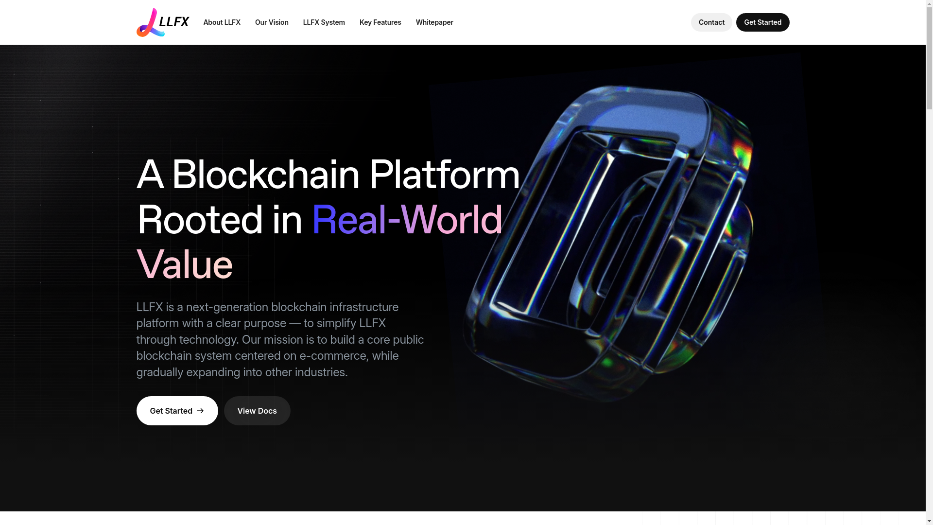 website screenshot of https://llifetoken.com/